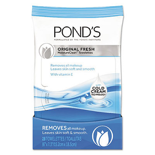 Pond's MOISTURECLEAN TOWELETTES, ORIGINAL, 28/PACK, 12 PACKS/CARTON (11933CT)