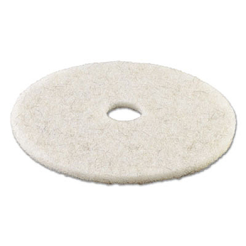 Boardwalk Natural Burnishing Floor Pads, 22" Diameter, White, 5/Carton (BWK4022NAT)
