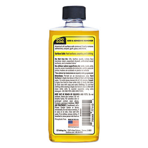 Goo Gone Original Cleaner, Citrus Scent, 8 oz Bottle, 12/Carton (2087)