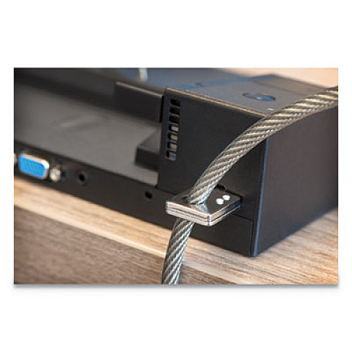 Kensington Desktop and Peripherals Locking Kit, 8ft Steel Cable, Two Keys (64615)