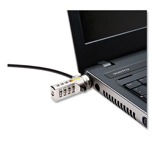 Kensington Combination Laptop Lock, 6ft Carbon Strengthened Steel Cable (64673)
