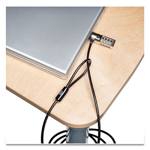 Kensington Combination Laptop Lock, 6ft Carbon Strengthened Steel Cable (64673)
