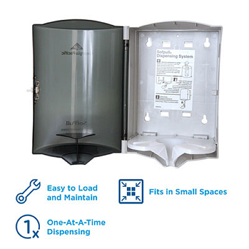 Georgia Pacific Professional Junior C-Pull Towel Dispenser, 7.13 x 6.69 x 10.75, Translucent Smoke (58008)