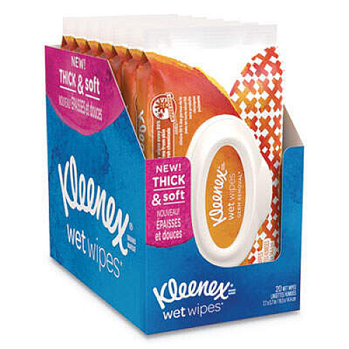 Kleenex 48578CT Wet Wipes Germ Removal for Hands and Face