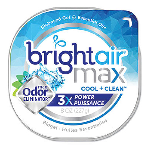 BRIGHT Air Max Odor Eliminator Air Freshener, Cool and Clean, 8 oz Jar (900437EA)