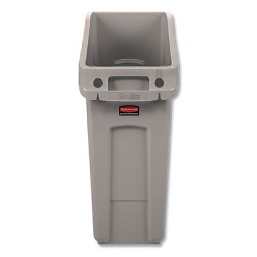 Rubbermaid Commercial SLIM JIM UNDER-COUNTER CONTAINER, 13 GAL, POLYETHYLENE, BEIGE (2026698)