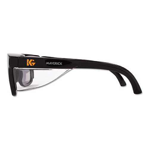 KleenGuard Maverick Safety Glasses, Black Full Frame, Smoke Dual Lens, 12/Box (49311)
