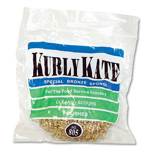 Kurly Kate Brass Scrubber, 50 g, Gold, 72/Carton (L180598)