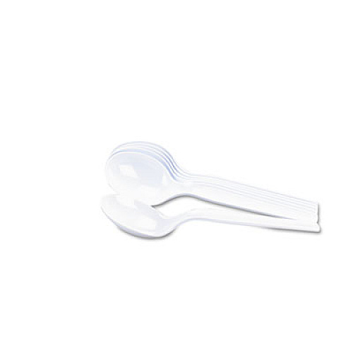 Dixie Plastic Cutlery, Heavy Mediumweight Soup Spoon, 100/Box (SM207)