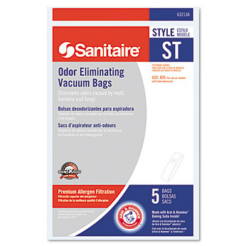 Sanitaire Style ST Disposable Vacuum Bags for SC600 and SC800 Series, 5/Pack, 10 Packs/Carton (63213B10CT)