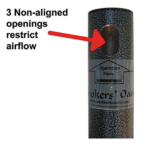 Ex-Cell Smokers' Oasis Receptacle, Round, Steel, 4.5 gal, Charcoal (SRS1HCCL)
