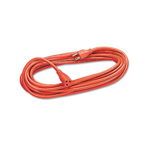 Fellowes Indoor/Outdoor Heavy-Duty 3-Prong Plug Extension Cord, 1-Outlet, 25ft, Orange (99597)