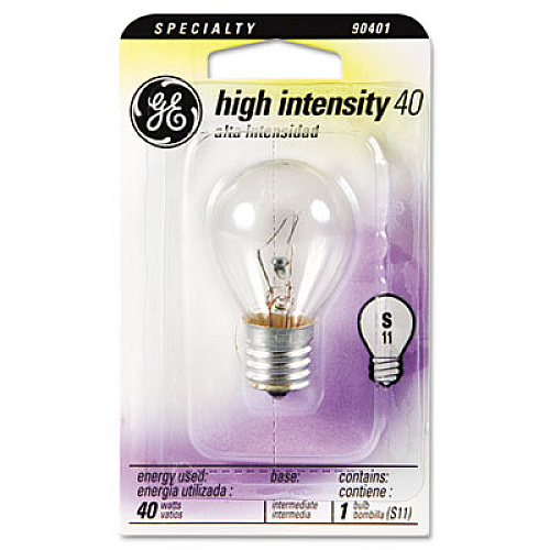 GE Incandescent S11 Appliance Light Bulb, 40 W (35156)
