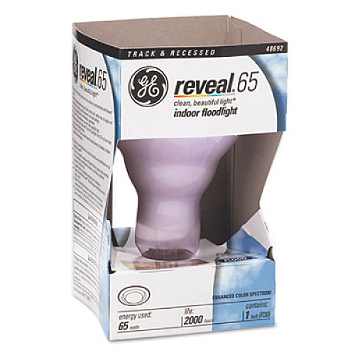 GE Incandescent Reveal BR30 Light Bulb, 65 W (48692)