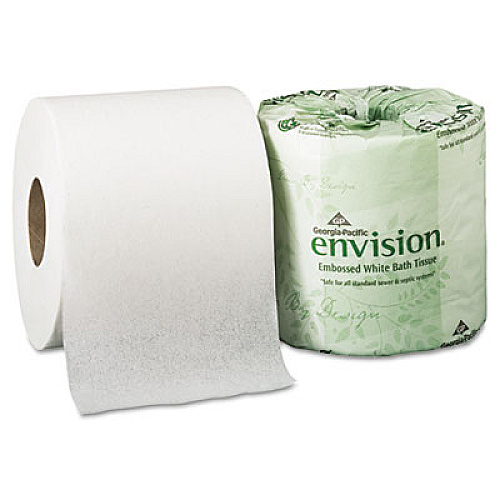 Georgia Pacific Professional Pacific Blue Basic Embossed Bathroom Tissue, Septic Safe, 1-Ply, White, 550 Sheets/Roll, 40 Rolls/Carton (1984101)