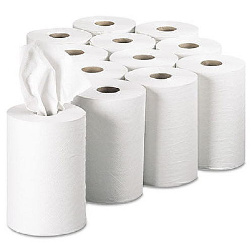 Georgia Pacific Professional Pacific Blue Basic Recycled Paper Towel Roll, 1-Ply, 7.88" x 350 ft, White, 12 Rolls/Carton (28706)