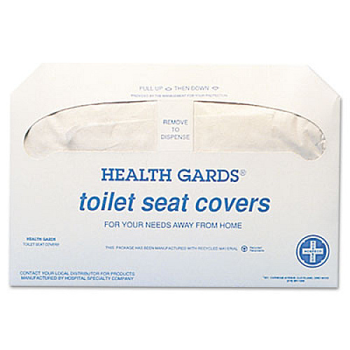 HOSPECO Health Gards Toilet Seat Covers, 14.25 x 16.5, White, 250/Pack, 20 Packs/Carton (HG5000CT)