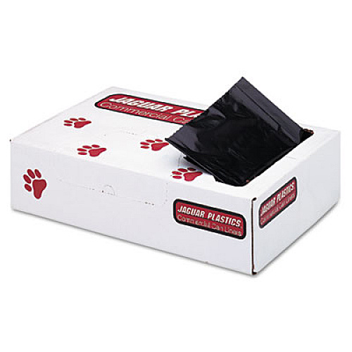 Jaguar Plastics INDUSTRIAL STRENGTH LOW-DENSITY COMMERCIAL CAN LINERS, 45 GAL, 1.7 MIL, 40" X 46", BLACK, 100/CARTON (JAGG4046HBL)