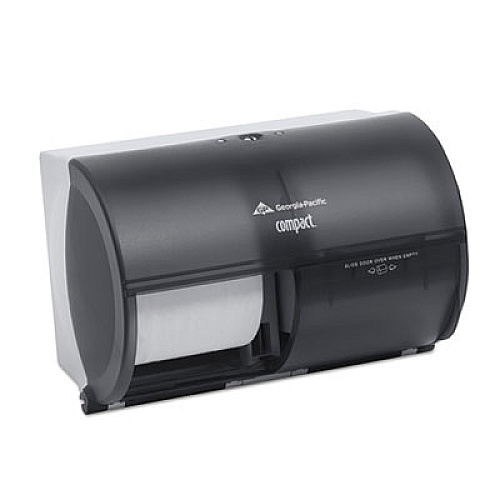 Georgia Pacific Professional Compact Tissue Dispenser and Angel Soft ps Tissue Start Kit, 10.13 x 6.75 x 7.13, Translucent Smoke (5679500)