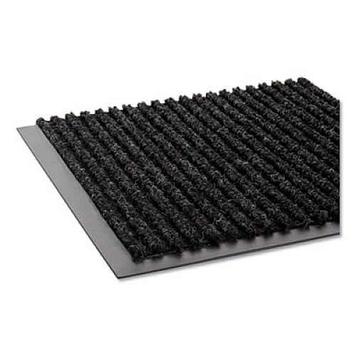 Crown Needle-Rib Wiper/Scraper Mat, Rectangular, Charcoal Gray Ribbed Surface, 48" x 72" (NR0046CH)