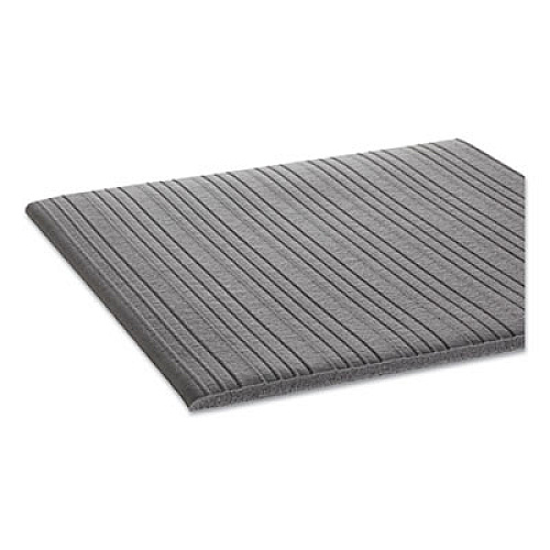 Crown Ribbed Vinyl Anti-Fatigue Mat, Rectangular, Gray Ribbed Surface, 36" x 60" (FL3660GY)