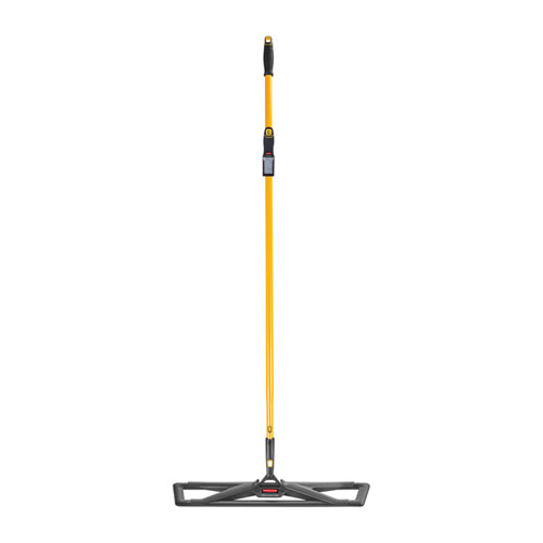 Rubbermaid Commercial MAXIMIZER DUST MOP FRAME WITH HANDLE AND SCRAPER, 36" X 5.5", YELLOW/BLACK (2018809)
