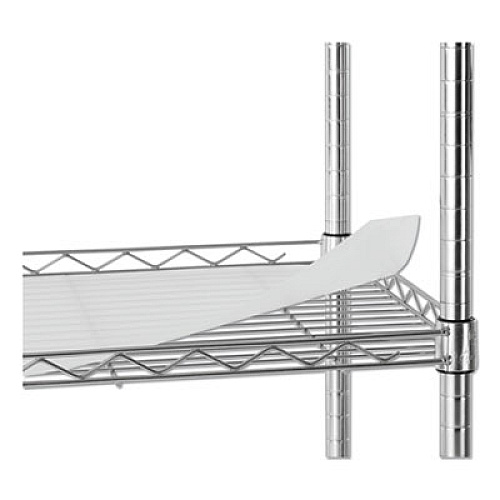 Alera 3-Shelf Wire Cart with Liners, 24w x 16d x 39h, Silver, 500-lb Capacity (ALESW322416SR)