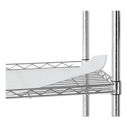 Alera 3-Shelf Wire Cart with Liners, 34.5w x 18d x 40h, Silver, 600-lb Capacity (ALESW333018SR)