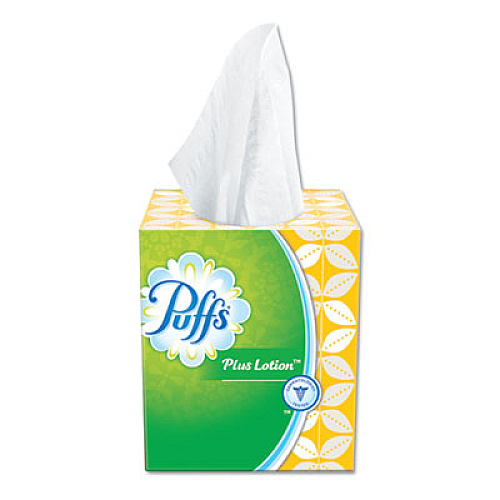 Puffs Plus Lotion Facial Tissue, 2-Ply, White, 56 Sheets/Box, 24 Boxes/Carton (34899CT)