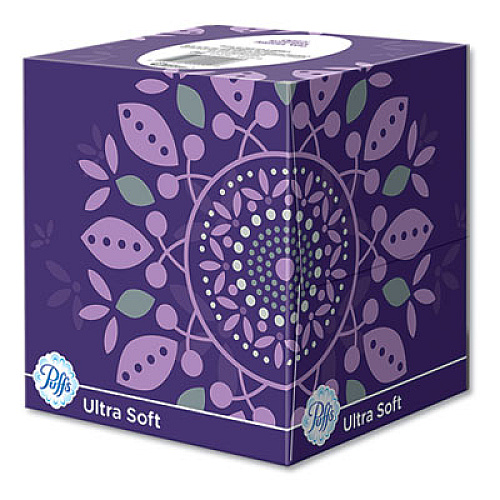 Puffs Ultra Soft Facial Tissue, 2-Ply, White, 56 Sheets/Box, 4 Boxes/Pack, 6 Packs/Carton (35295)