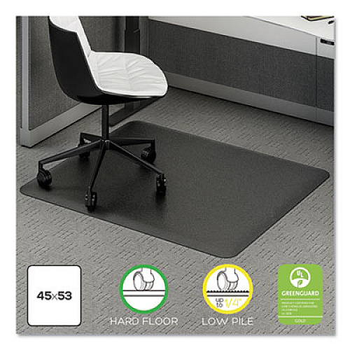 deflecto Ergonomic Sit Stand Mat, 53 x 45, Black (CM24242BLKSS)