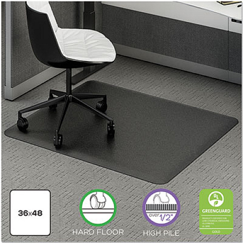 deflecto Ergonomic Sit Stand Mat, 48 x 36, Black (CM24142BLKSS)