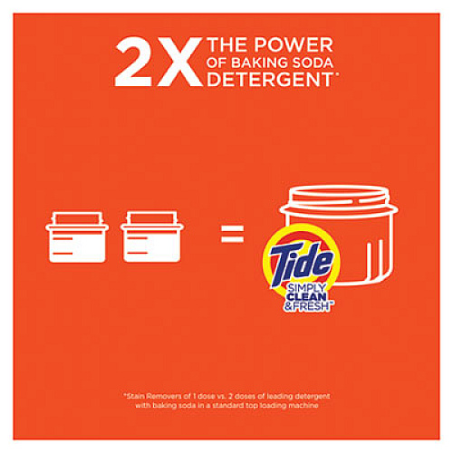 Tide Simply Clean and Fresh Laundry Detergent, Refreshing Breeze, 64 Loads, 92 oz Bottle, 4/Carton (44206)