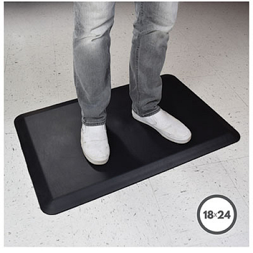 deflecto Anti-Fatigue Mat, 24 x 18, Black (AFP1824)
