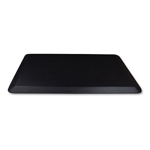 deflecto Anti-Fatigue Mat, Rectangular, Black Smooth Surface, 36" x 24" (AFP2436)