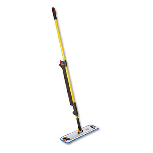 Rubbermaid Commercial HYGEN Pulse Microfiber Spray Mop System, 17" Microfiber Head, 52" Yellow Plastic Handle (1835528)