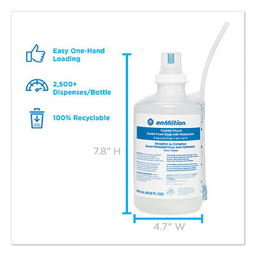 Georgia Pacific Professional GP enMotion Counter Mount Foam Soap Refill, Fragrance-Free, 1,800 mL, 2/Carton (42717)