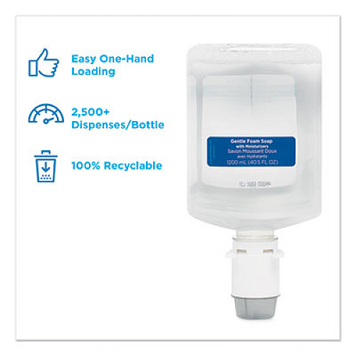 Georgia Pacific Professional GP enMotion Automated Touchless Moisturizing Gentle Foam Soap Refill, Unscented, 1,200 mL, 2/Carton (42714)