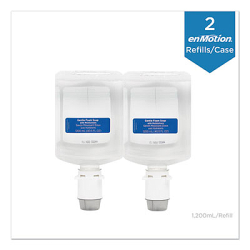 Georgia Pacific Professional GP enMotion Automated Touchless Moisturizing Gentle Foam Soap Refill, Unscented, 1,200 mL, 2/Carton (42714)