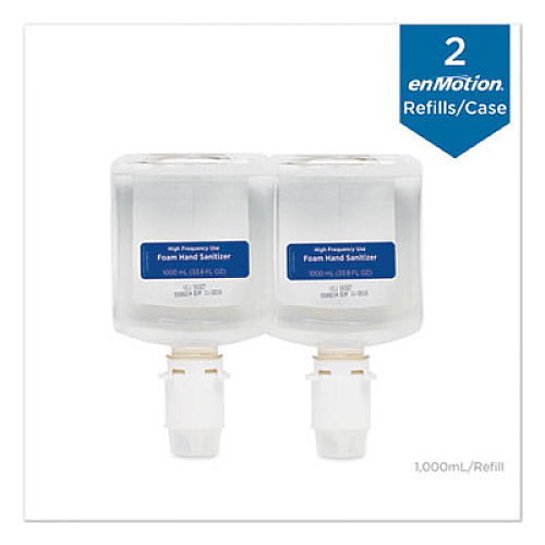 Georgia Pacific Professional GP enMotion High-Frequency-Use Foam Sanitizer Dispenser Refill, 1,000 mL, Fragrance-Free, 2/Carton (42336)