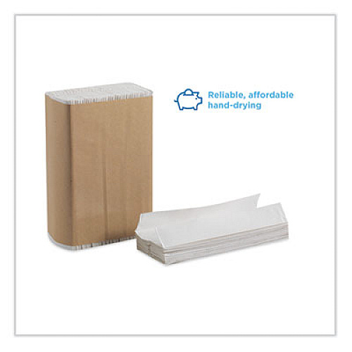 Georgia Pacific Professional Pacific Blue Basic Folded Paper Towel, 1-Ply, 9.2 x 9.4, White, 250/Pack, 16 Packs/Carton (20204)