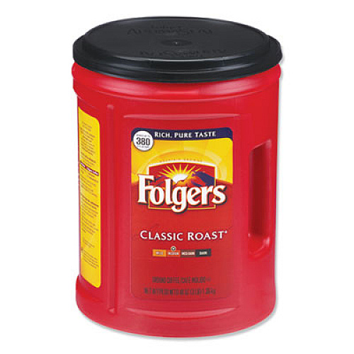 Folgers Coffee, Classic Roast, 48 oz Canister, 6/Carton (00518X)
