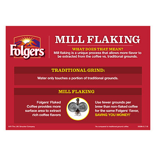 Folgers Coffee, Classic Roast, Decaf, 0.9 oz Bag, 36/Carton (06119)