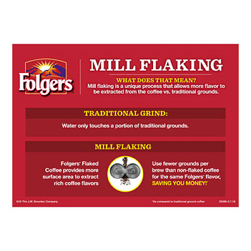 Folgers Coffee, Classic Roast, 9/10oz Vacket Pack, 42/Carton (06930)