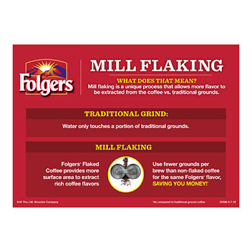 Folgers Coffee, Classic Roast Decaffeinated, 9/10oz Vacket Pack, 42/Carton (06927)