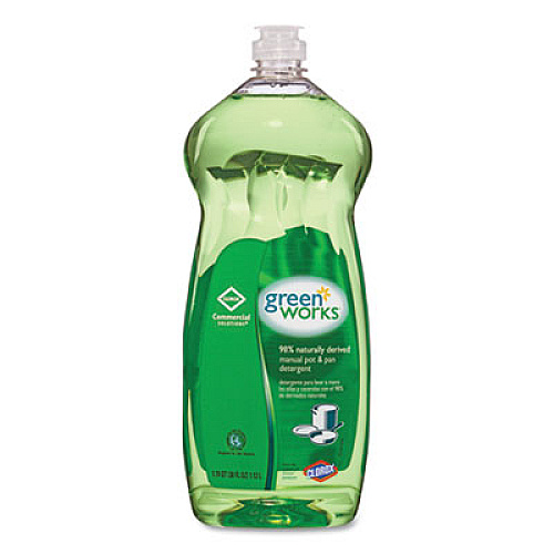 Green Works Manual Pot And Pan Dishwashing Liquid, 38 Oz Bottle, 8/carton (30381CT)