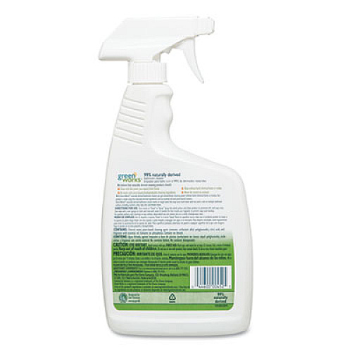 Green Works Bathroom Cleaner, 24 oz Spray Bottle, 12/Carton (00452CT)