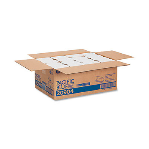 Georgia Pacific Professional Pacific Blue Basic S-Fold Paper Towels, 1-Ply, 10.25 x 9.25, White, 250/Pack, 16 Packs/Carton (20904)