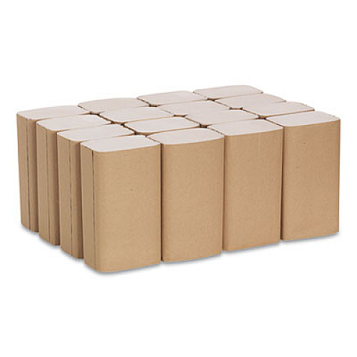 Georgia Pacific Professional Pacific Blue Basic S-Fold Paper Towels, 1-Ply, 10.25 x 9.25, Brown, 250/Pack, 16 Packs/Carton (23504)