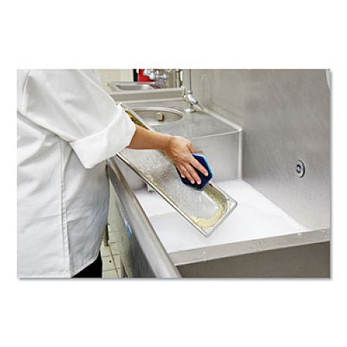 Scotch-Brite PROFESSIONAL Low Scratch Scour Pad 2000HEX, 5.75 x 5, Blue, 15/Carton